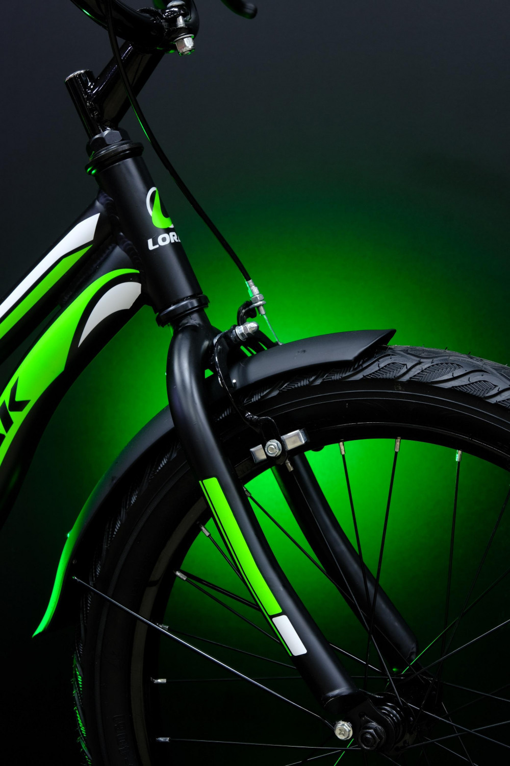 Lorak Junior 18 Boy Матовый Чёрный/Зелёный