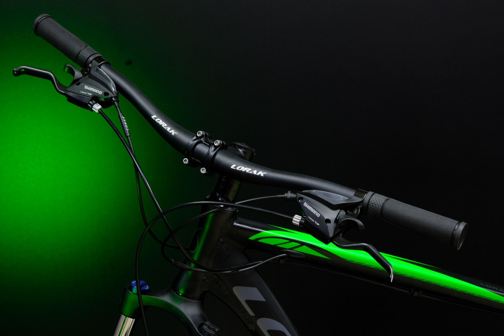 Lorak 2.0 Матовый Чёрный/Зелёный рама 21 (на рост 183-190) (27.5)