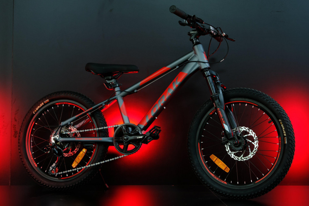 LORAK SHARK 20 BLACK Матовый Серый/Красный